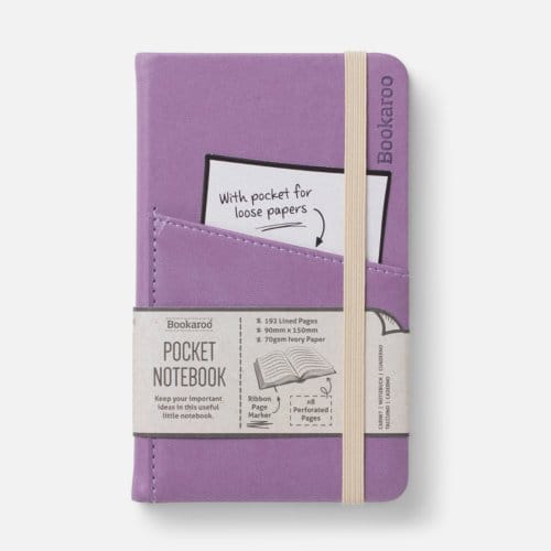 Bookaroo A6 Pocket Notebook- Aubergine