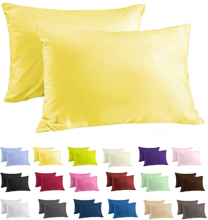Zavelo Katoen Kussenslopen Basics Geel (set van 2)-60 x 70 cm (standaard)