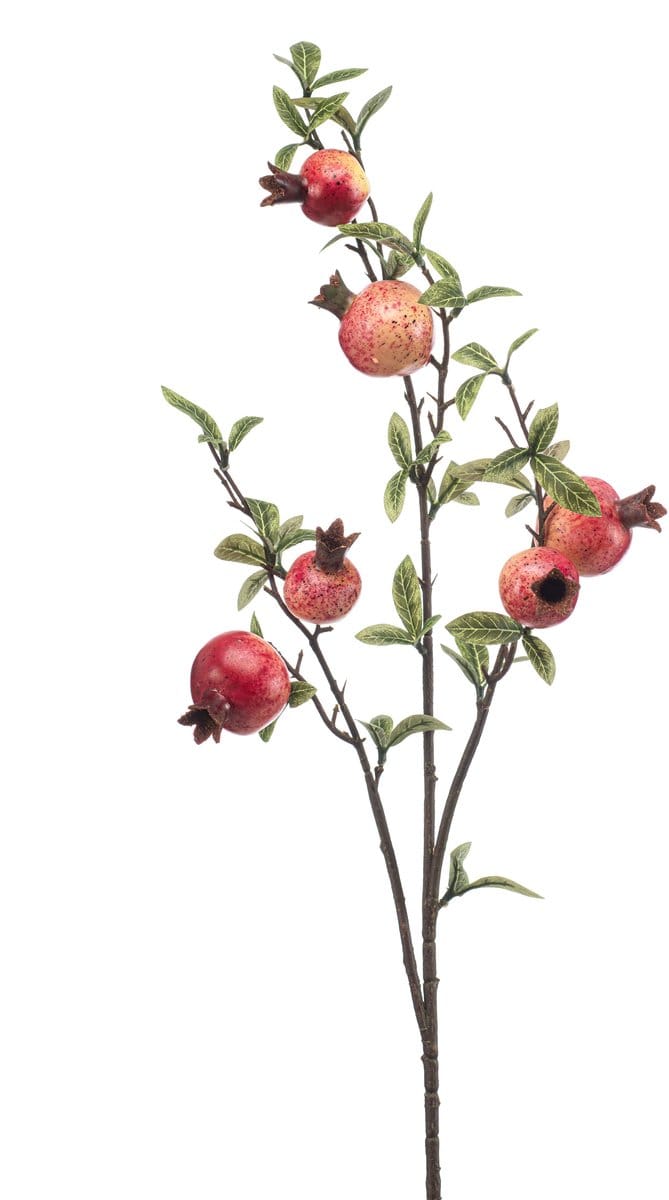 Emerald - Kunsttak Granaatappel 82cm - Kunstplant voor binnen