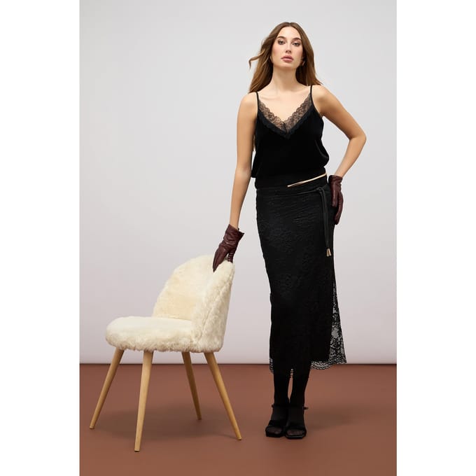 Oltre Lace Pencil Skirt Black Größe: 52 | Midiröcke Outlet | Damen | Schwarz