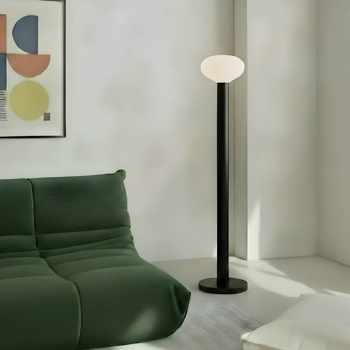 ALDEX Vloerlamp Flo, groen, hoogte 138 cm, 1-lamp, glas