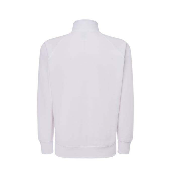 JHK Uniseks effen sweater met rits voor volwassenen (Wit)