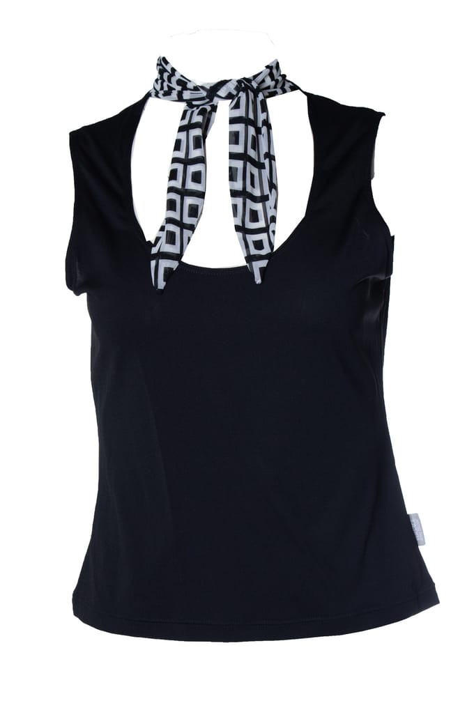Versace jeans couture, Zwarte sjaaltop