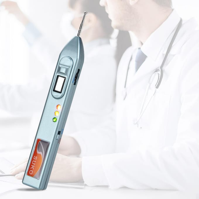 Oorpuntdetector Automatische Oordetectie Pen Waarschuwingsgeluid Acupressuur gray