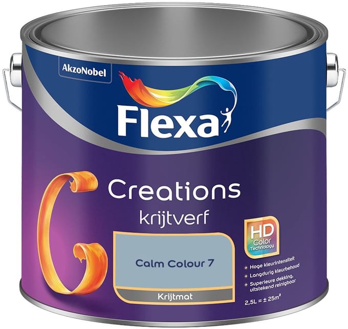 Flexa - Creations Muurverf Krijt - Calm Colour 7 - Mengverf - 2,5 L