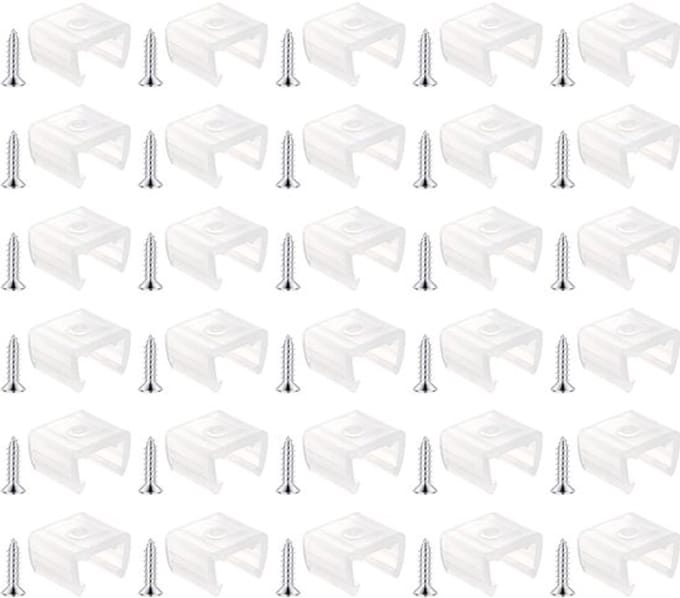Allecto - Waterdichte-Led-Lichtstripclips - 120 Stuks - Transparant