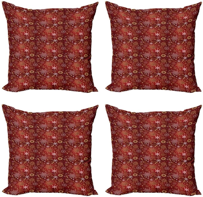 ABAKUHAUS Kussenhoes – Set 4×50×50 cm – Dubbelzijdig – Multicolor