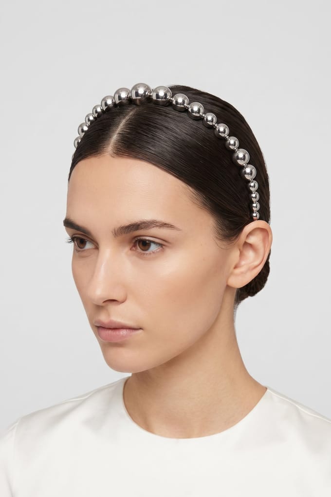 & Other Stories St Bell Bead Aliceband Silver Größe: OS | Haarschmuck Outlet | Damen | Grau