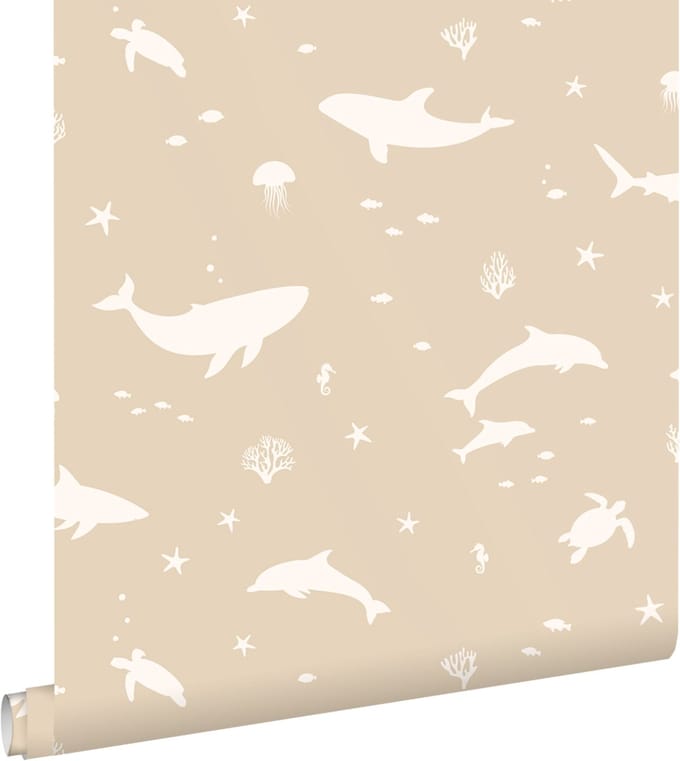 ESTAhome behang onderwaterwereld beige - 50 x 900 cm - 131471