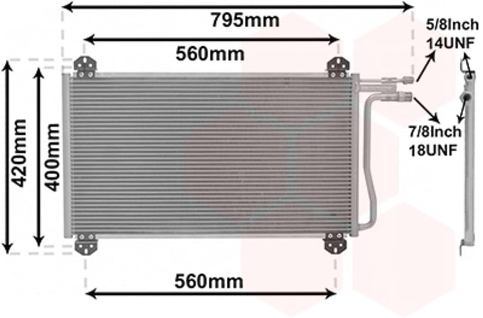Van Wezel - LUCHTCONDENSATOR VOOR MERCEDES BENZ SPRINTER 1995-2000 9015000454