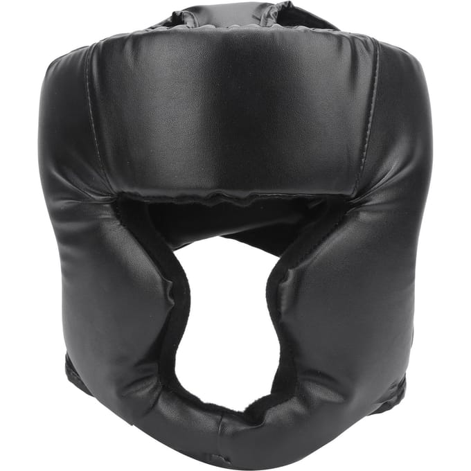 Bokshoofdbeschermer voor Training Verdikte Hoofdbeschermer Beschermer Helm voor Sparren Muay Thai black