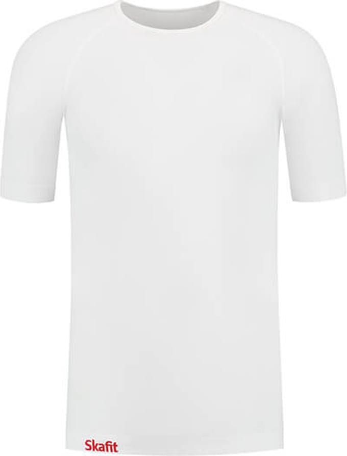 Skafit Casual heren ondershirt maat S - wit - ademend - antibacterieel - stretch - platte naden - extra lengte