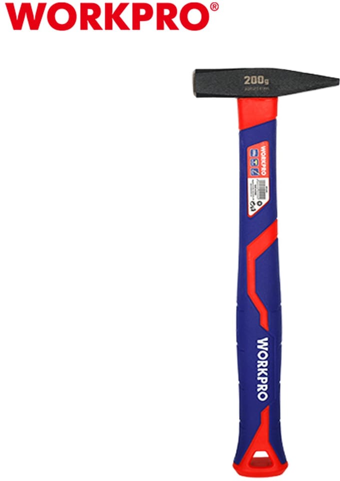 WORKPRO WP241045 Machinistenhamer 1000g – Fiberglass handvat & antislip grip – Professioneel