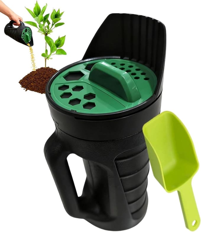 Handstrooier - Zaadstrooier Bodemverspreider - Gazon Bemesten Zaaien - Gelijkmatige Verdeling - 32 cm - Groen