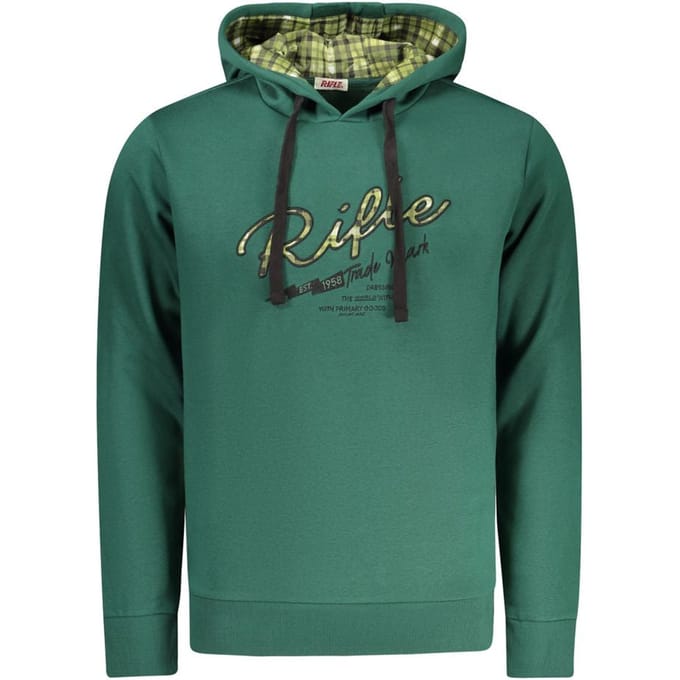 Rifle Verde Katoenen Heren Hoodie