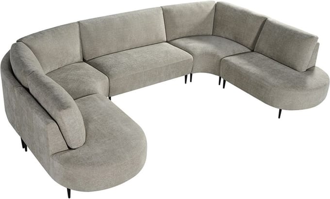 Luxe Bank – Zwart – 350x232x72 cm – Industrohome