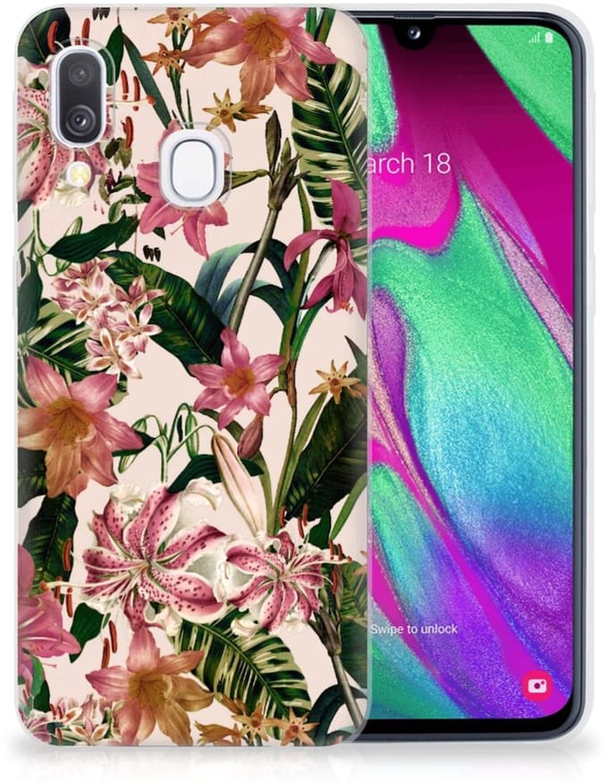 Samsung Galaxy A40 TPU Case Flowers