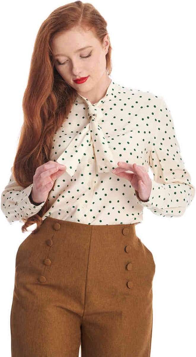 Banned - Spot Envy Blouse - 2XL - Gebroken wit