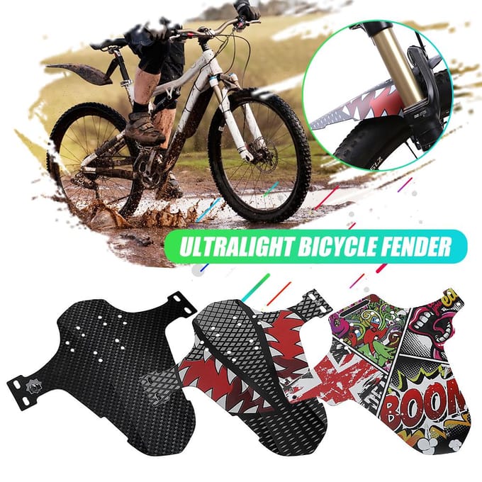 Fietsen Spatbord Fiets Spatbord MTB Mountainbike Spatbord Spatbord Voor en achter Compatibel A black