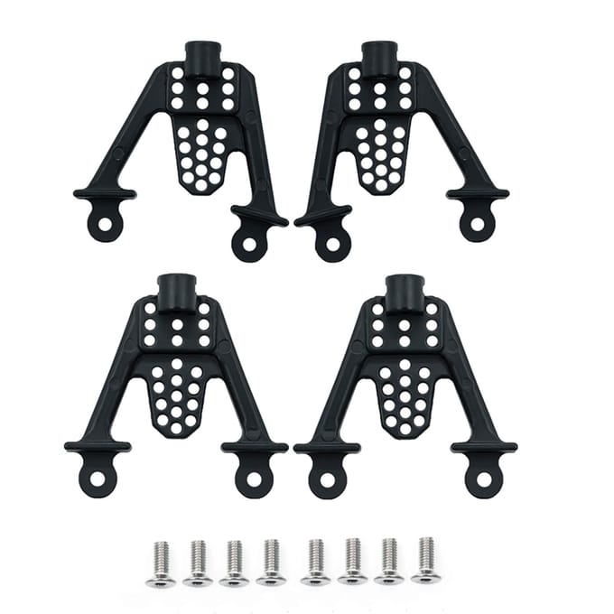 Support de tour d'amortisseurs en alliage de zinc pour Axial SCX10 1/10 noir