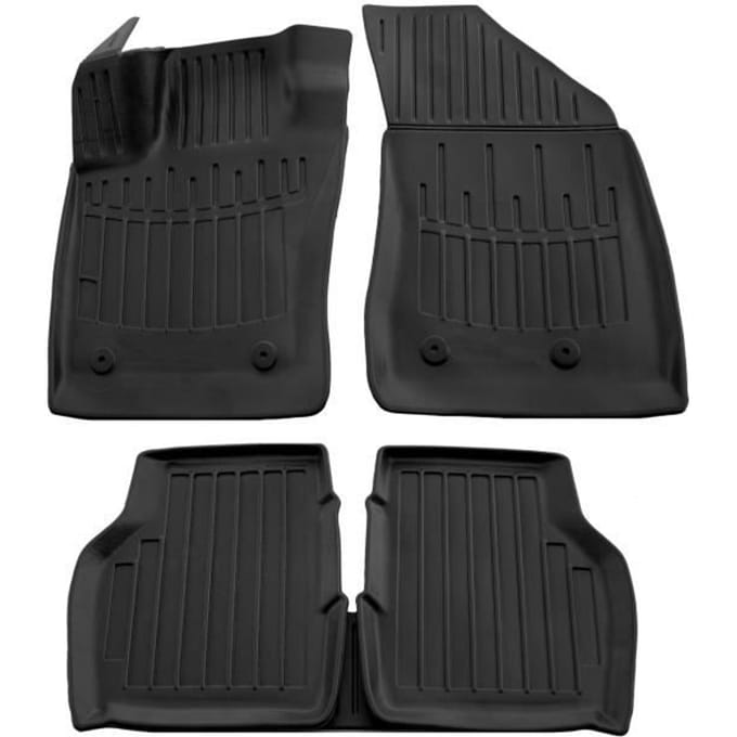 Tapis de sol 3D - SCOUTT - Jeep Compass 2 - Caoutchouc Premium - Résistant à l'eau - Sur mesure noir