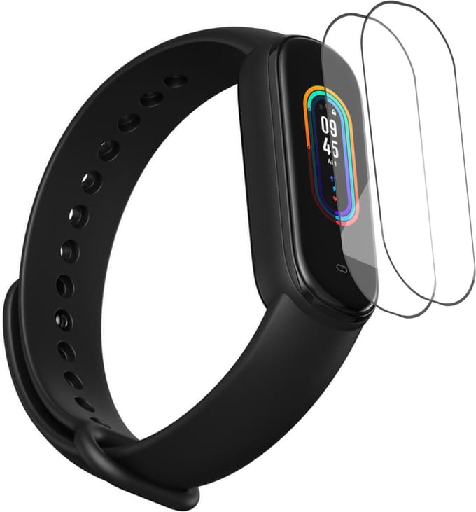 Geschikt voor Amazfit Band 5 Screenprotector - Beschermglas Geschikt voor Amazfit 5 - 2 Stuks
