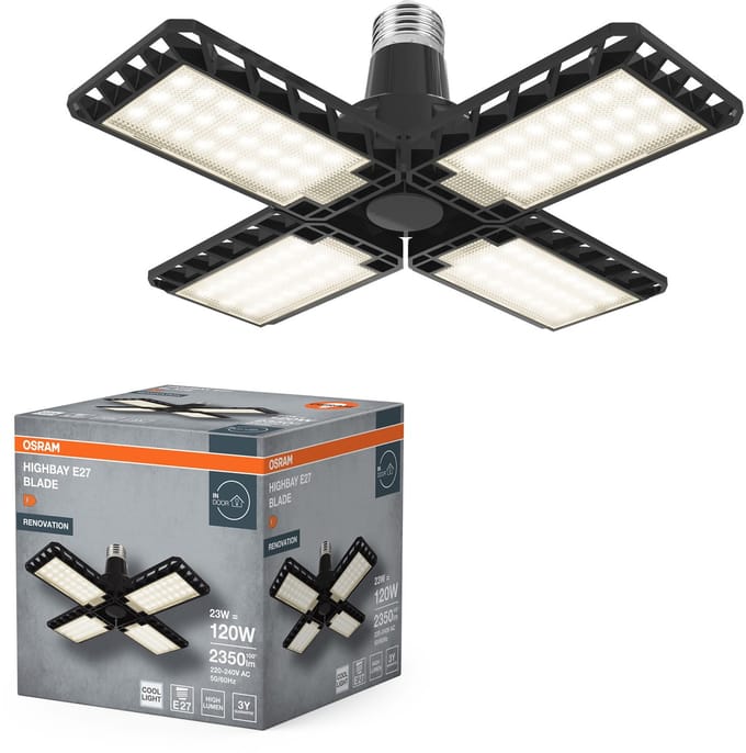 Osram LED spot Floodlight High Bay 2100lm 24W/840 black E27