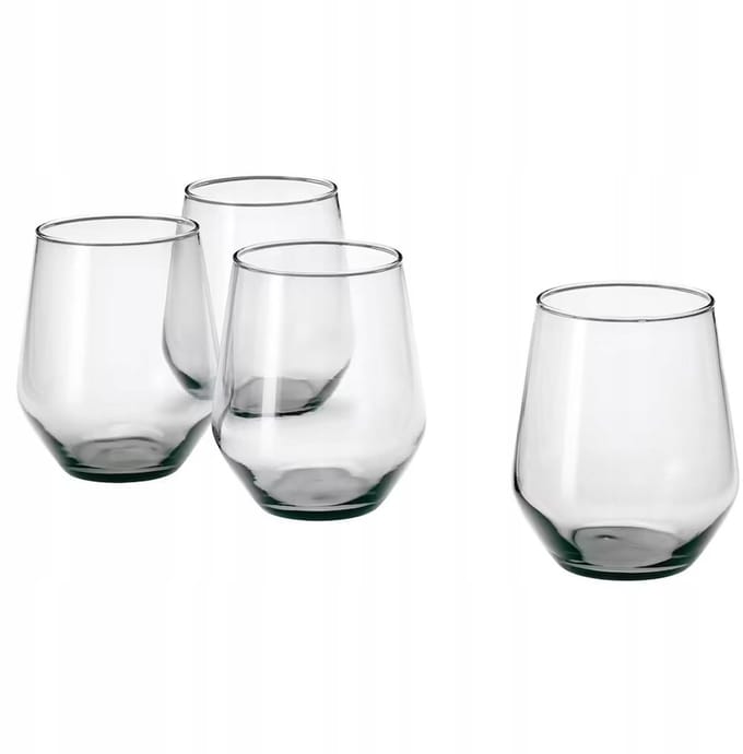 Grijze Glazen 450ml - Set van 4 - Stijlvol en Veelzijdig