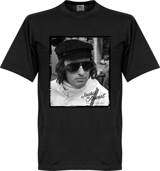 Jackie Stewart Portrait T-Shirt - Zwart - S