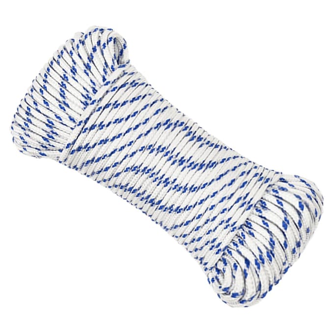 vidaXL - Boot - touw - 3 - mm - 25 - m - polypropyleen - wit
