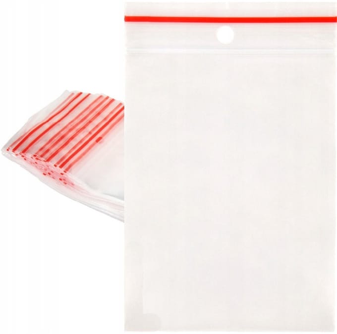 Heykapak - Sluitkom - 60x80mm - 1000 stuks - Rood/Transparant