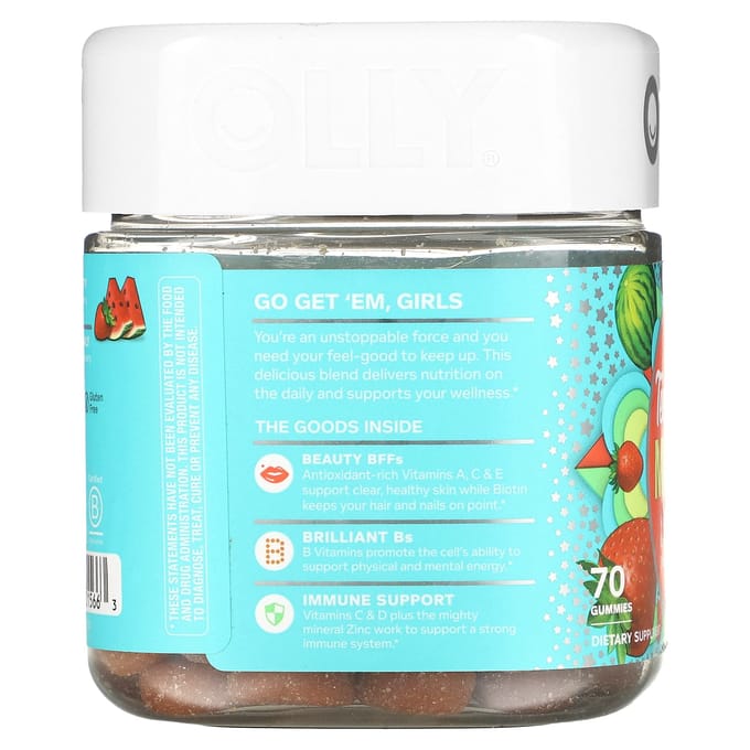 OLLY, Teen Girl Multi, Berry Melon Bestis, 70 gummies