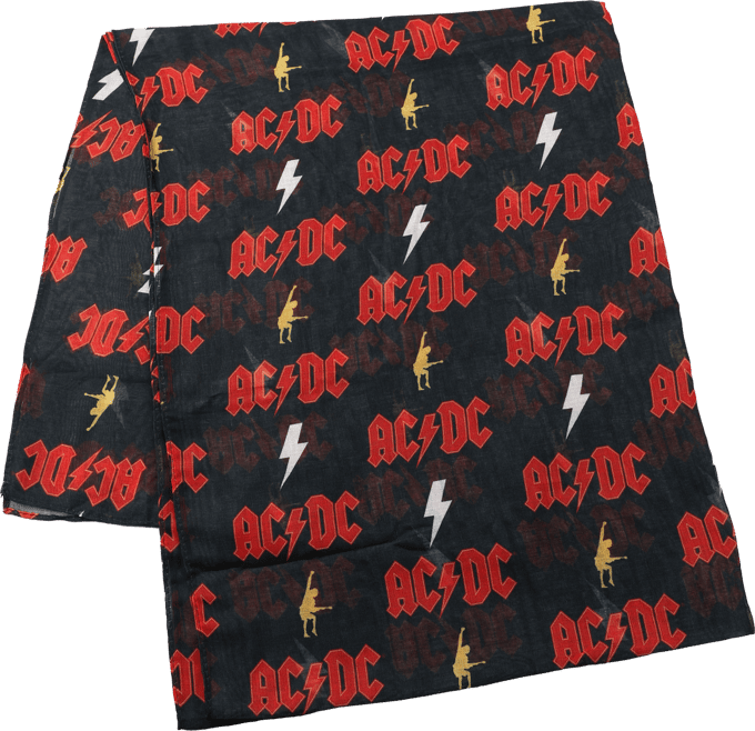 AC/DC Logo Unisex Doek - zwart/rood - Standard