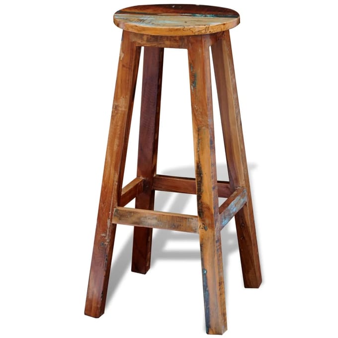 Vintage Stijl Barkruk Gemaakt van Gerecycled Massief Hout