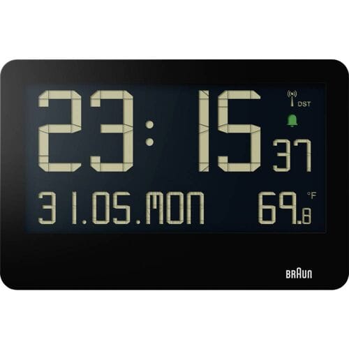 Braun - BC14B-DCF - Wandklok - digitaal - radiogestuurd - zwart