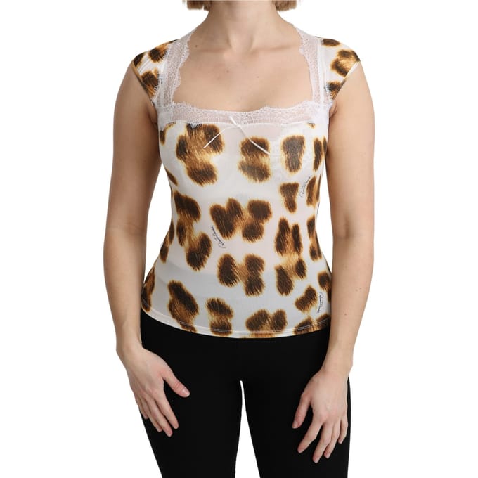 Roberto Cavalli Dames Animal Print Top