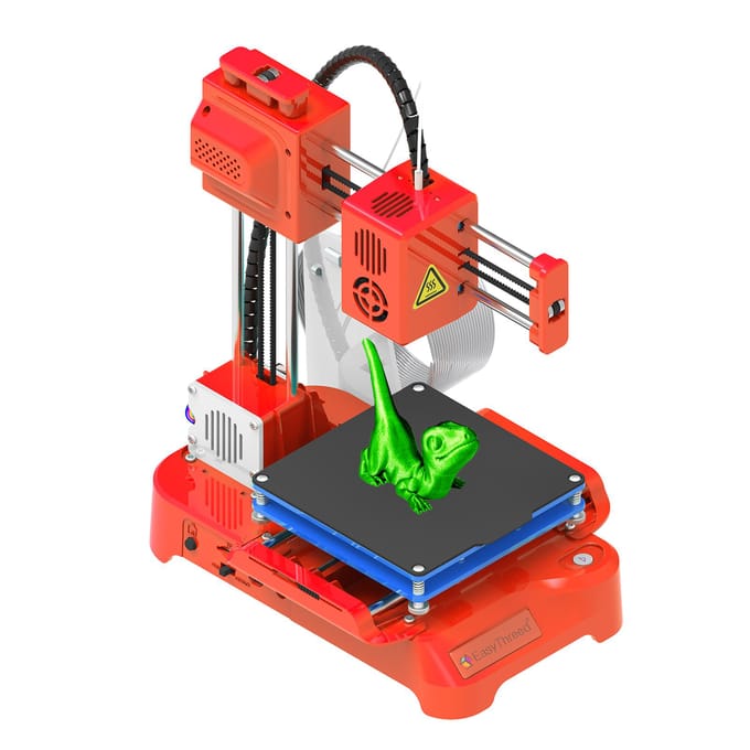 EasyThreed 3D-printer voor kinderen Mini Desktop 3D-printer 100x100x100mm Afdrukformaat Geen verwarmd bed EU Plug oranje