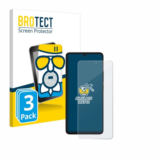BROTECT - Screenprotector voor Xiaomi Poco X6 Pro - Folie Beschermfolie Beschermglas matte 3 Stuks
