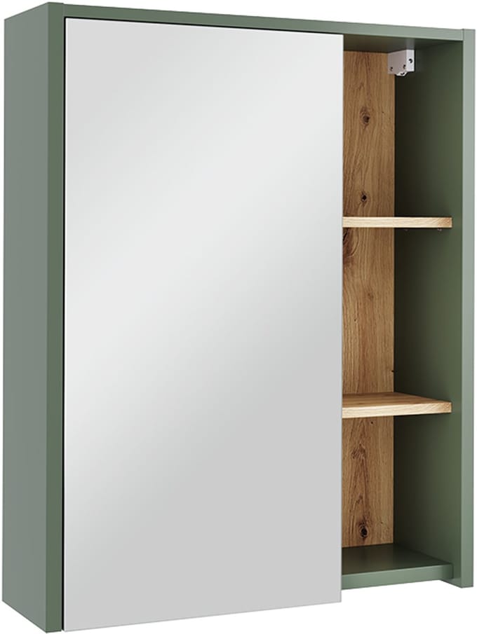 Vicco Viola Badkamerspiegelkast – 60 x 75 cm met open planken Groen/Kunstzinnig