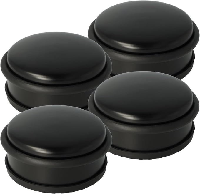 Deurstopper Set - Deur Buffer - Deuren Fixeren - Antislip Rubber - 4 Stuks - Zwart