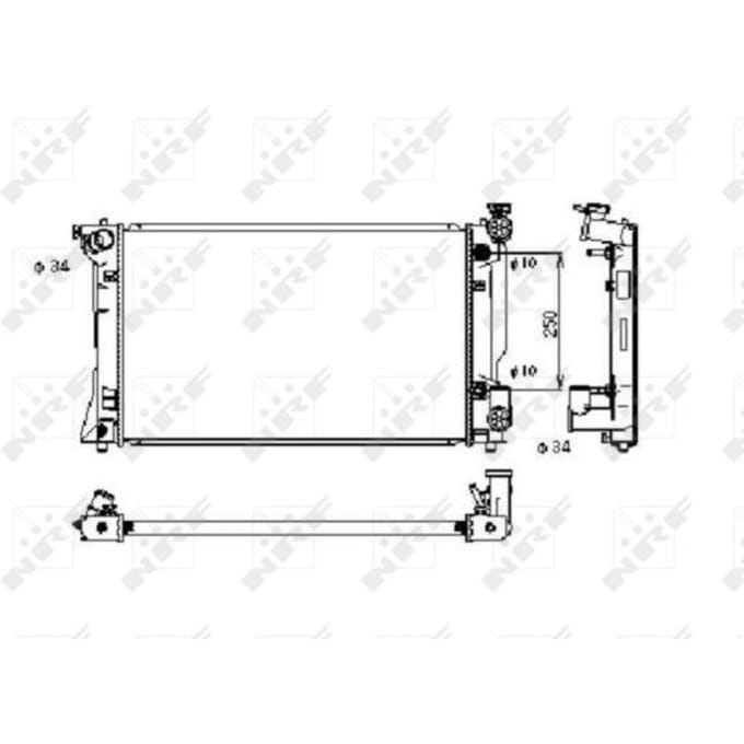 Radiator, motorkoeling NRF 53395