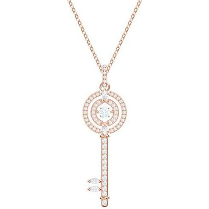 Swarovski Sparkling Dance Hart Serie Sleutel Ketting Dames ketting 5469120 Box (Random Color) white
