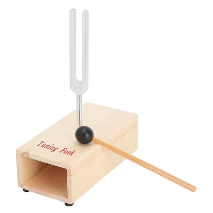 Jeu de diapasons 440 Hz Marteau en alliage d'aluminium Soulagement de la pression avec corps résonant white