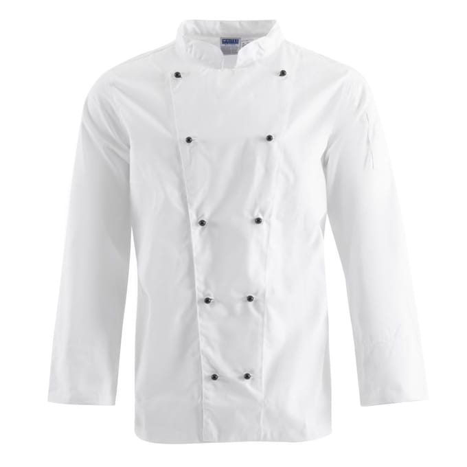 Whites Chicago unisex koksbuis lange mouw wit L