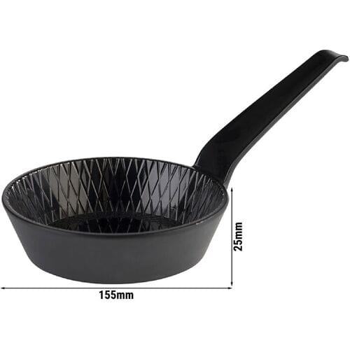 GGM Gastro (48 Stück) Schale - MINI -Melamin - 70ml - Ø 85mm - mit Stiel - Schwarz