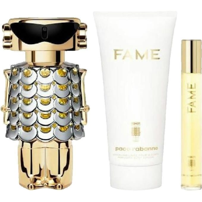 Paco Rabanne Fame Geschenkset Eau de Parfum 80 ml + Body Lotion 100 ml + Eau de Parfum 4 ml