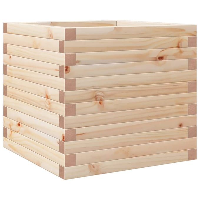 vidaXL - Plantenbak - 50x50x46 - cm - massief - grenenhout