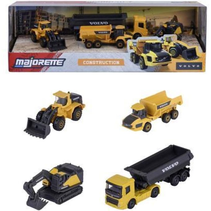 Volvo Construction 4 Pieces Giftpack Voertuigen Speelgoed voertuigen Diverse speelgoedvoertuigen