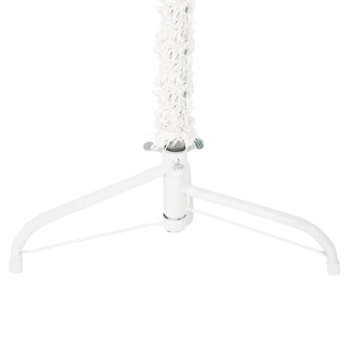 vidaXL - Kunstkerstboom - half - met - standaard - smal - 150 - cm - wit