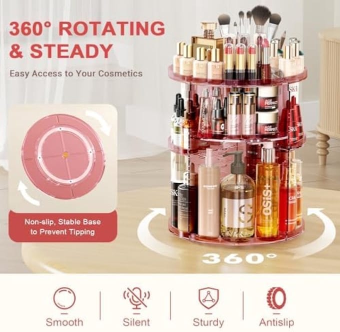 Draaibare Make-up Organizer met 9 Verstelbare Lagen